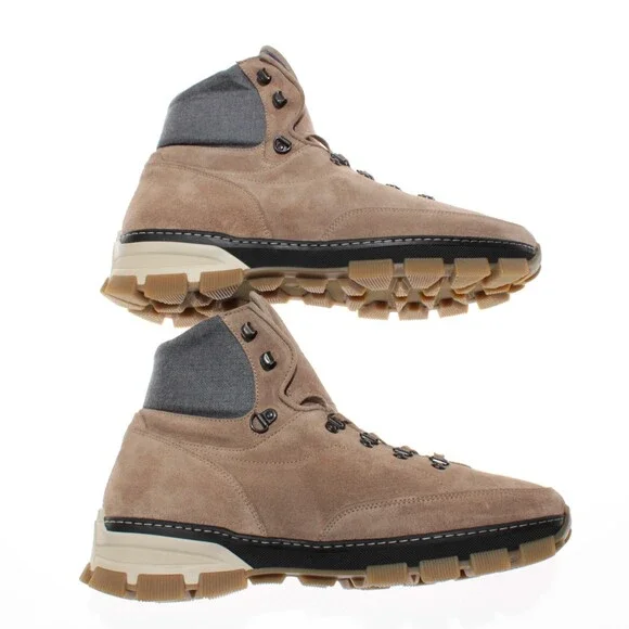 Di Bianco NWB Livigno Suede Hiking Boots Size 43.5 US 10.5 Fontanella Oslo Brown